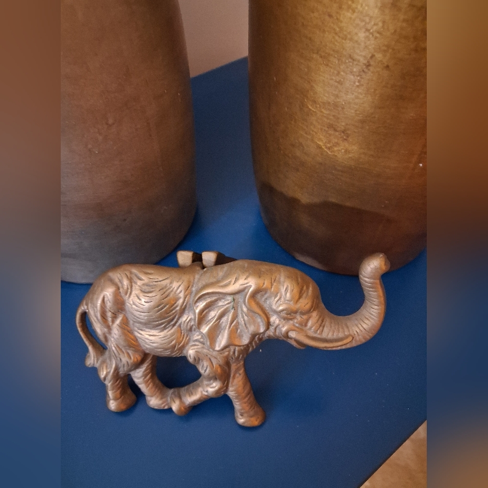 Vintage Brass Elephant Door Knocker